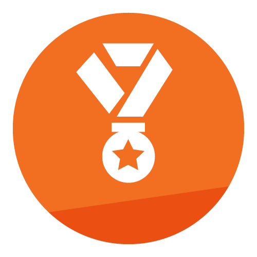 A medal to wear around the neck representing an award